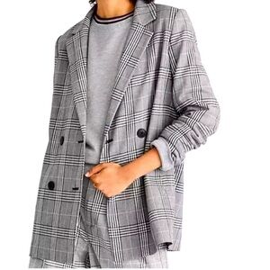 Madewell Gray Plaid Blazer Size xxs